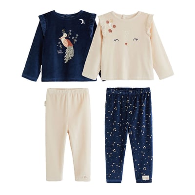 Lot de 2 pyjamas enfant 2 pièces en velours Ollie PETIT BEGUIN