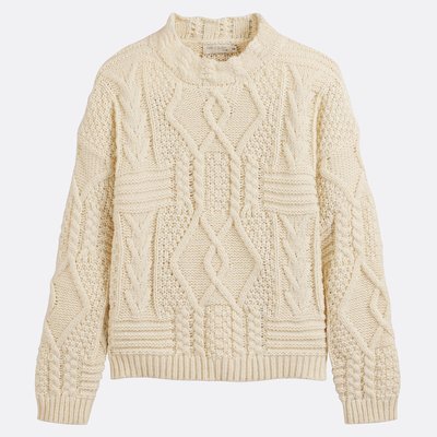 Pull col rond grosse maille SEE U SOON