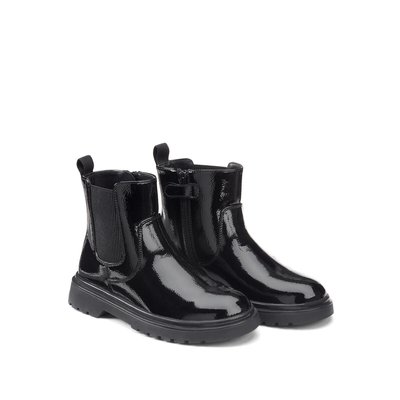 Boots in Lackoptik, Reissverschluss und Dehneinsatz LA REDOUTE COLLECTIONS