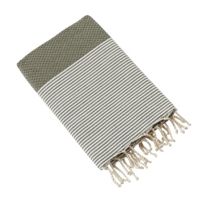 Fouta a franges coton tisse Collection Marine EDEN