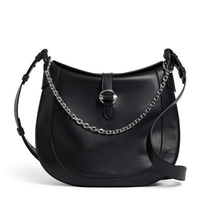 Sac bandoulière grand en cuir lisse PIA LE TANNEUR