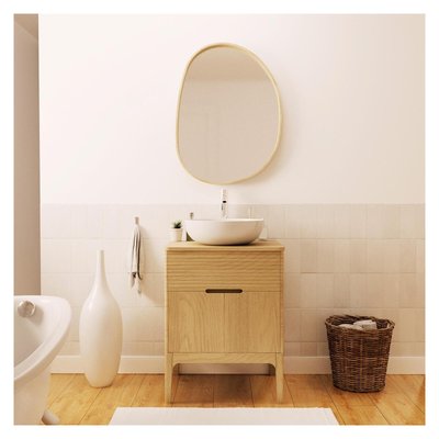 Meuble simple+vasque+rob+miroir ALASKA MOB IN