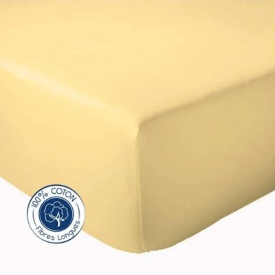 Drap Housse Uni bonnet 30 cm 100% Coton TRADILINGE