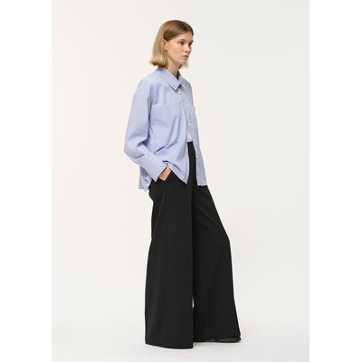 Chemise bleue à fines rayures en popeline HUMILITY