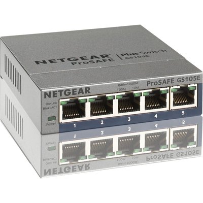 Switch ethernet GS105E Metal 5 Ports Gbps +Interface web NETGEAR