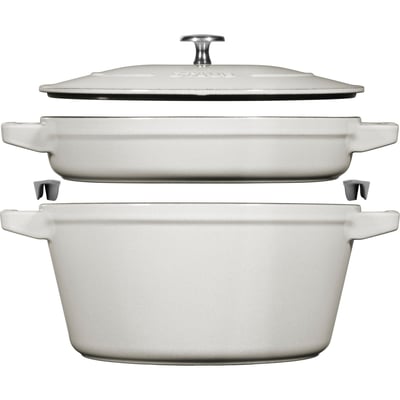 2-pcs, Set empilable, Truffe blanche STAUB