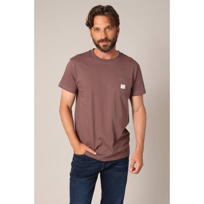 T-shirt uni 100% coton avec poche poitrine
 BASITO DEELUXE