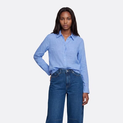 Chemise manches longues en lin LA REDOUTE COLLECTIONS