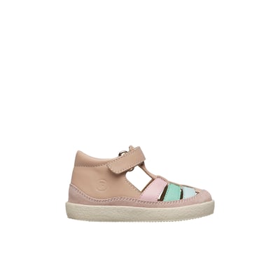 Sandales semi-fermées en cuir et en daim AURIX FALCOTTO