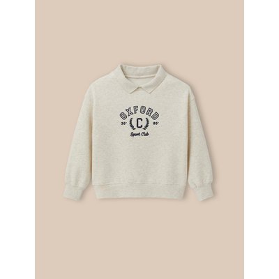 Sweat col polo en coton biologique CYRILLUS