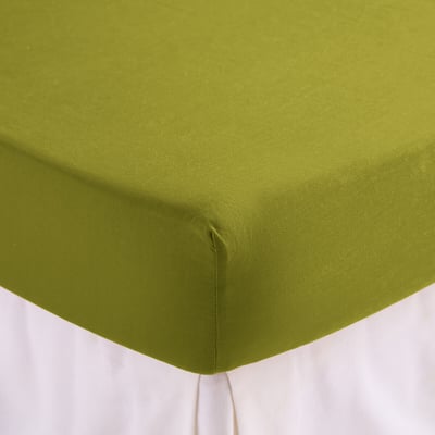Drap-housse enfant uni, en coton lavé, bonnet 30 cm, KUMCO LA REDOUTE INTERIEURS