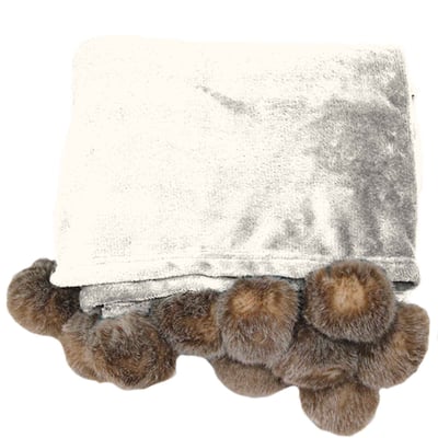Plaid pompons Collection Snowy EDEN