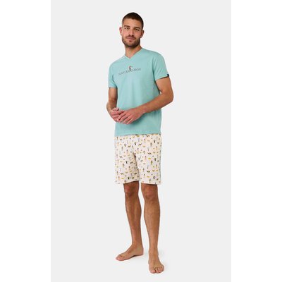 Pyjashort en coton imprimé, Toucankamon ARTHUR