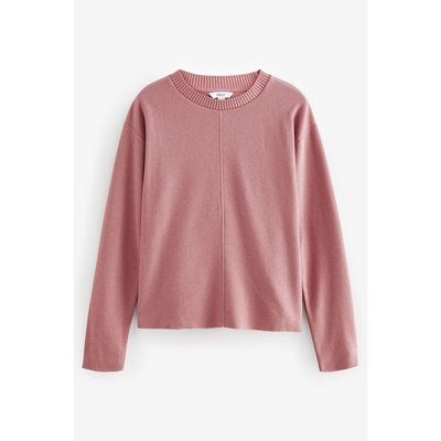 Pull ras du cou côtelé doux avec surpiqûres NEXT