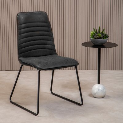 Industrial Faux Leather Dining Chair SO'HOME