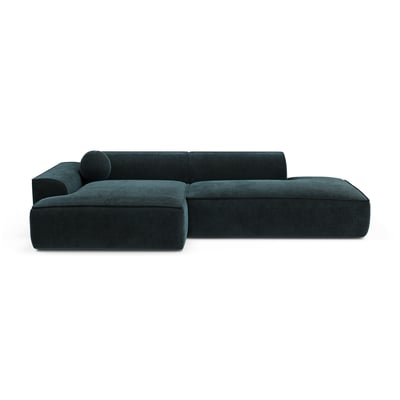 Canapé angle gauche 4 places en velours ANIA SIA HOME
