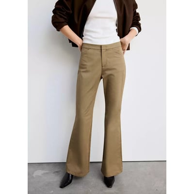 Pantalon flare taille haute MANGO