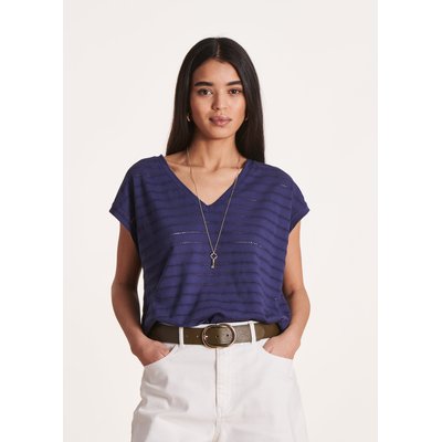 T-shirt ample col V en coton LA FEE MARABOUTEE