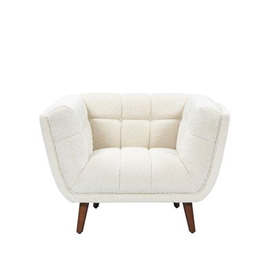 Fauteuil tissu effet bouclette écru BERYL ZAGO