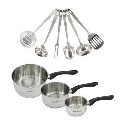 Set 3 casseroles et 6 ustensiles Geneva FACKELMANN