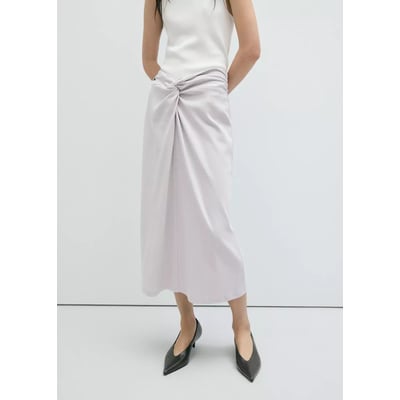 Jupe midi détail nœud MANGO