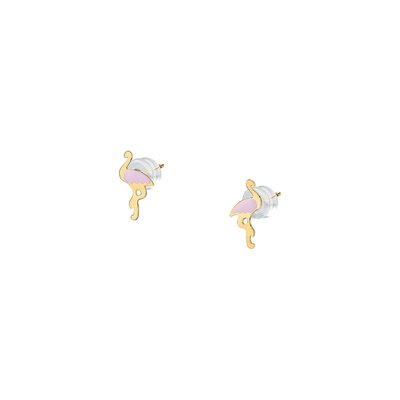 Boucles d'oreilles en or 375 et laque CLEOR