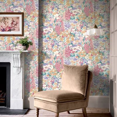 Papier peint Fleurs des champs Everingham Meadow LAURA ASHLEY