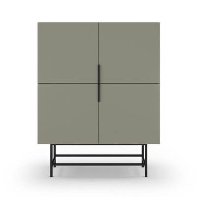 Buffet haut 4 portes en bois et métal H128cm - Vintara DRAWER