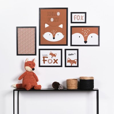 Lot 6 de cadres photos animalier bois FUNNY FACTORY