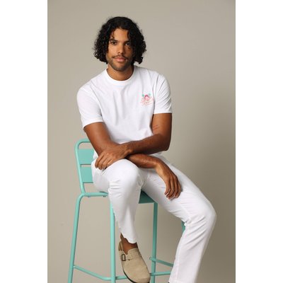 T-shirt en jersey de coton avec print avant et arrière STAGE DEELUXE