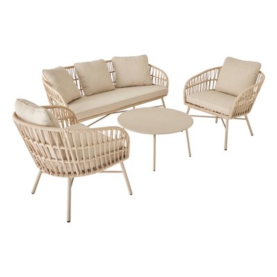 Salon de jardin acier et cordes 4 places VATUO SWEEEK
