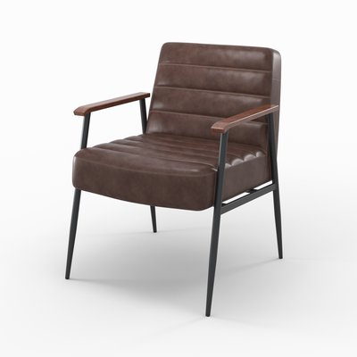 Fauteuil en cuir et métal - HUGUES RENDEZ-VOUS DÉCO
