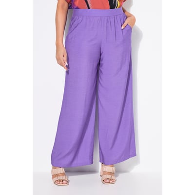Pantalon à enfiler à tissu texturé. Taille ULLA POPKEN