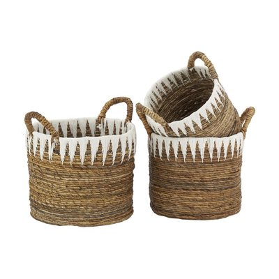 Corbeilles rondes en bananier et coton (lot de 3) AUBRY GASPARD