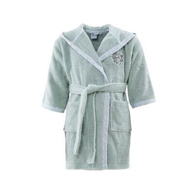 Peignoir bébé coton bio JARDINE CARRE BLANC