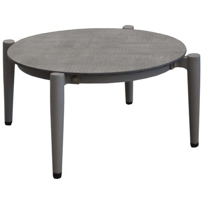 Table basse jardin rétro en aluminium 54 cm Dublin Taupe et luna PROLOISIRS