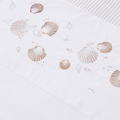 Drap brodé TRESOR NACRE SYLVIE THIRIEZ