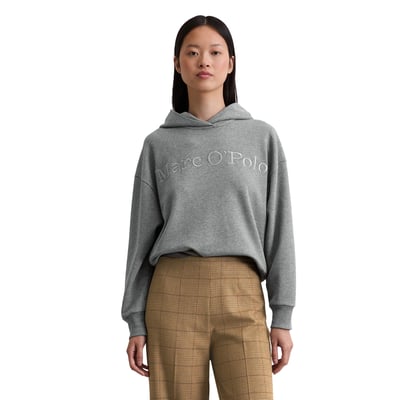 Sweatshirt à capuche avec logo relaxed en coton organique MARC O'POLO