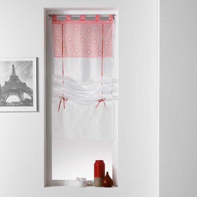 Rideau Store Voilage passant Uni 45 x 180 cm Modele Tunis Corail DOUCEUR D'INTÉRIEUR