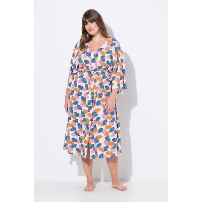Peignoir, Ginkgo, col en V, manches 3/4 ULLA POPKEN