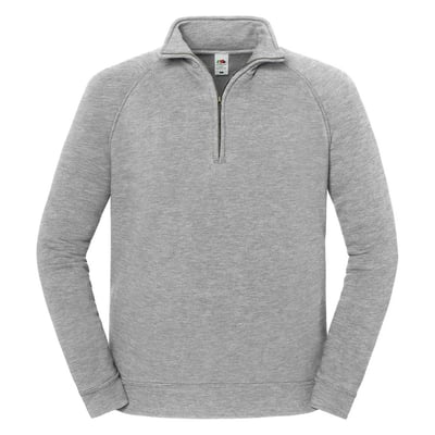 Sweat uni à col montant zippé ICONIC PREMIUM FRUIT OF THE LOOM