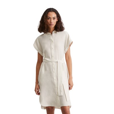 Robe en lin relaxed avec ceinture à nouer MARC O'POLO