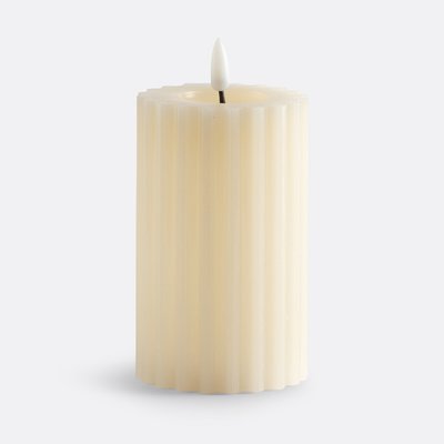 Bougie LED striée en cire H14,8 cm, Caspar LA REDOUTE INTERIEURS