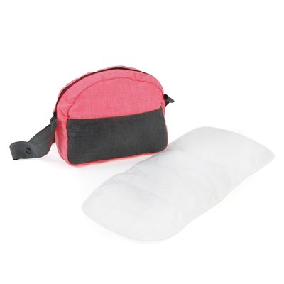 Sac à langer pour poussettes de poupées, Mélange anthracite - rose BAYER CHIC 2000