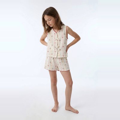 Pyjama débardeur short en gaze de coton BIO GOTS MONOPRIX