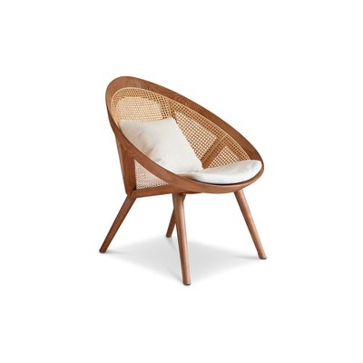 Fauteuil en frêne massif et osier COCON PRODUIT INTERIEUR BRUT