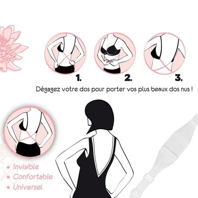 CONVERTISSEUR de soutien gorge 2 crochets pour effet dos nu JULIMEX