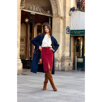 Jupe midi rose poudre La Redoute
