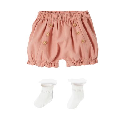 Ensemble cérémonie bloomer et chaussettes naissance VERTBAUDET