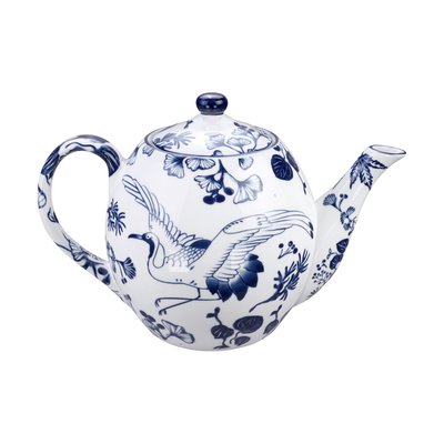 Théière Ronde Flora Japonica Porcelaine Bleu Et Blanc 1,25l TOKYO DESIGN STUDIO